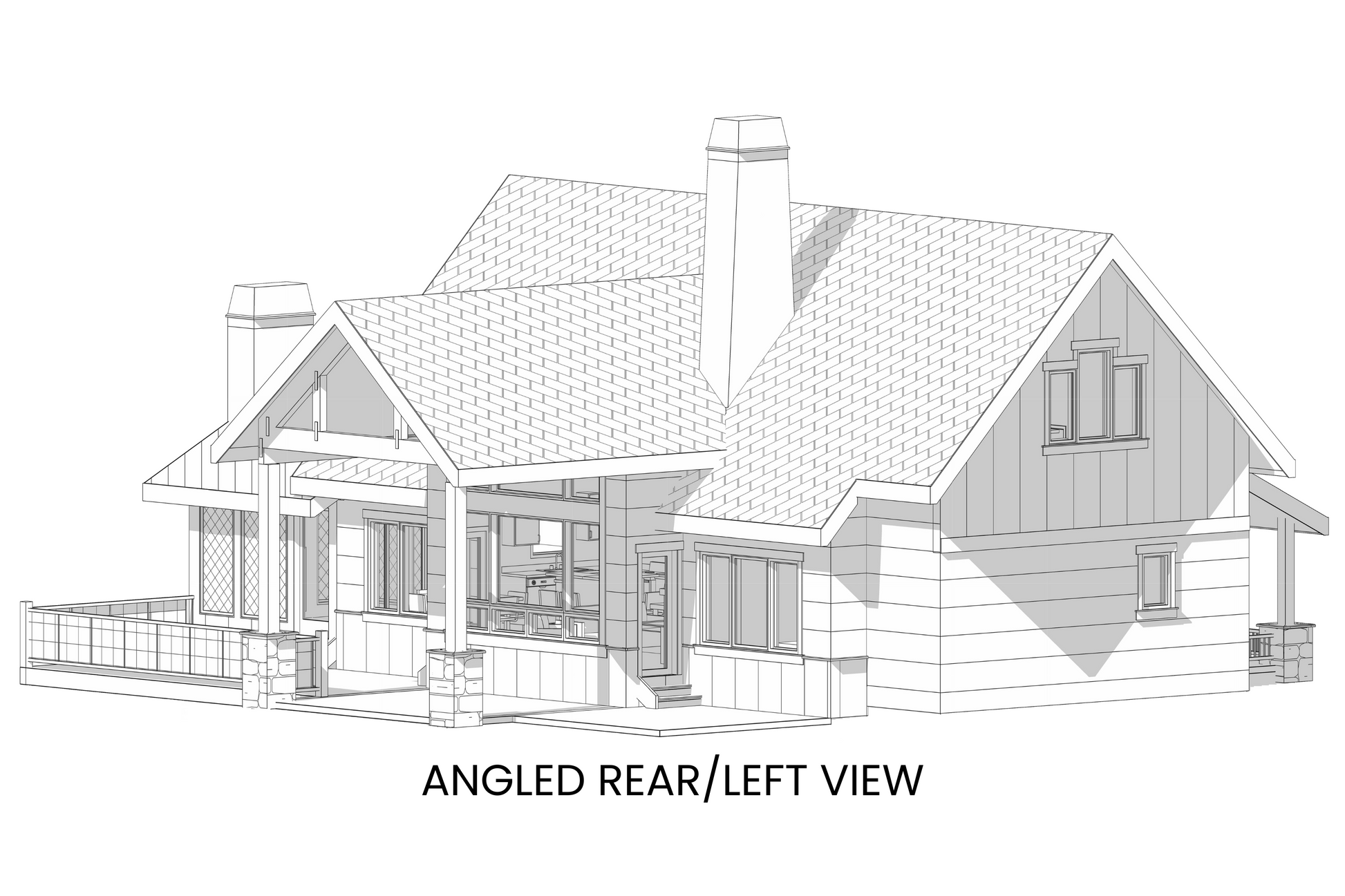 Cabin-Plan-with-Front-Porch-for-Sites-with-a-Rear-View-Angled-Rear-View-Rocky-Mountain-Plan-Company-Lake-Agnes