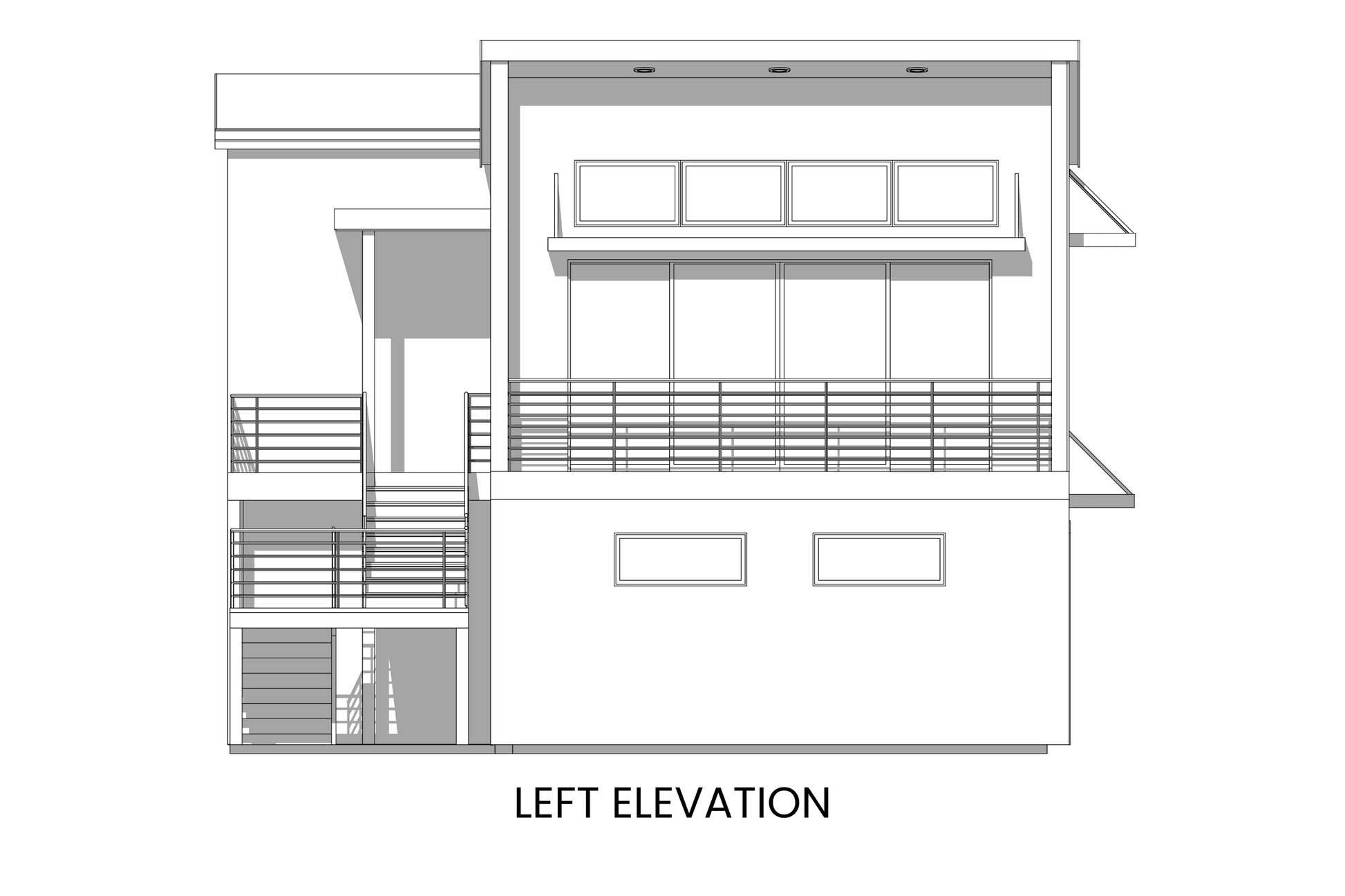 Contemporary-Carriage-House-Plan-Left-Elevation-Rocky-Mountain-Plan-Company-Scarlet-Avens