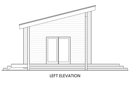 Contemporary-Tiny-Home-Plan-Left-Elevation-Rocky-Mountain-Plan-Company-Snapdragon