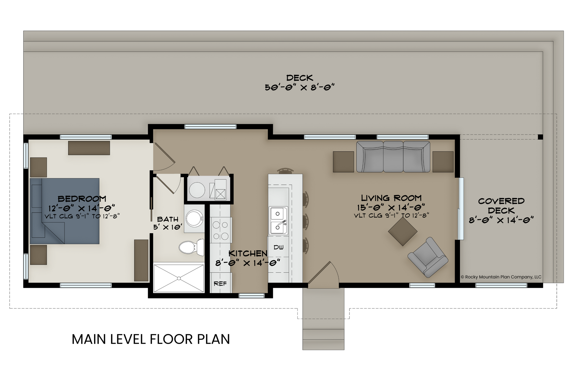 Contemporary-Tiny-Home-Plan-Main-Level-Floor-Plan-Rocky-Mountain-Plan-Company-Snapdragon