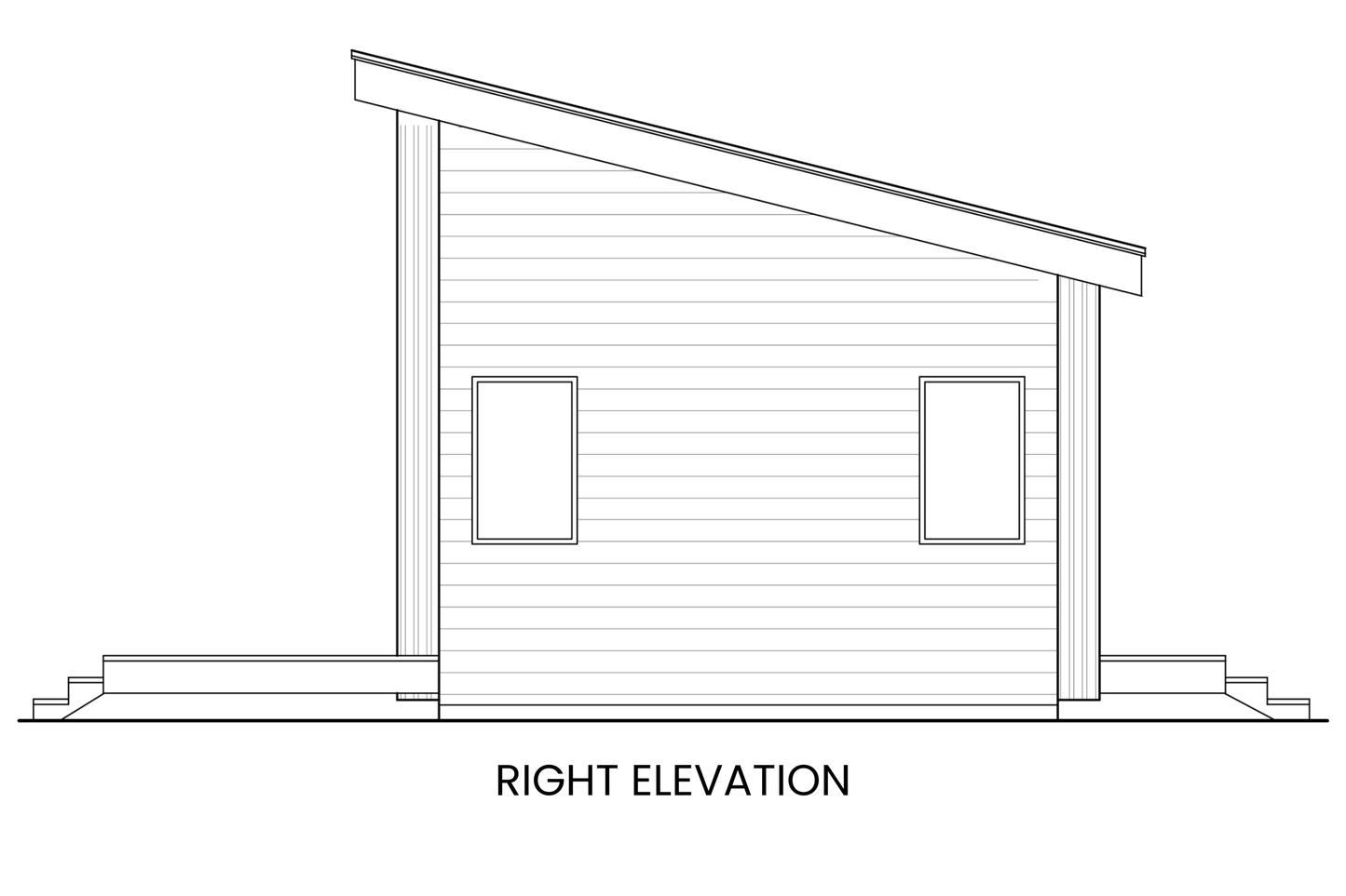 Contemporary-Tiny-Home-Plan-Right-Elevation-Rocky-Mountain-Plan-Company-Snapdragon