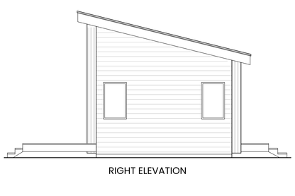 Contemporary-Tiny-Home-Plan-Right-Elevation-Rocky-Mountain-Plan-Company-Snapdragon