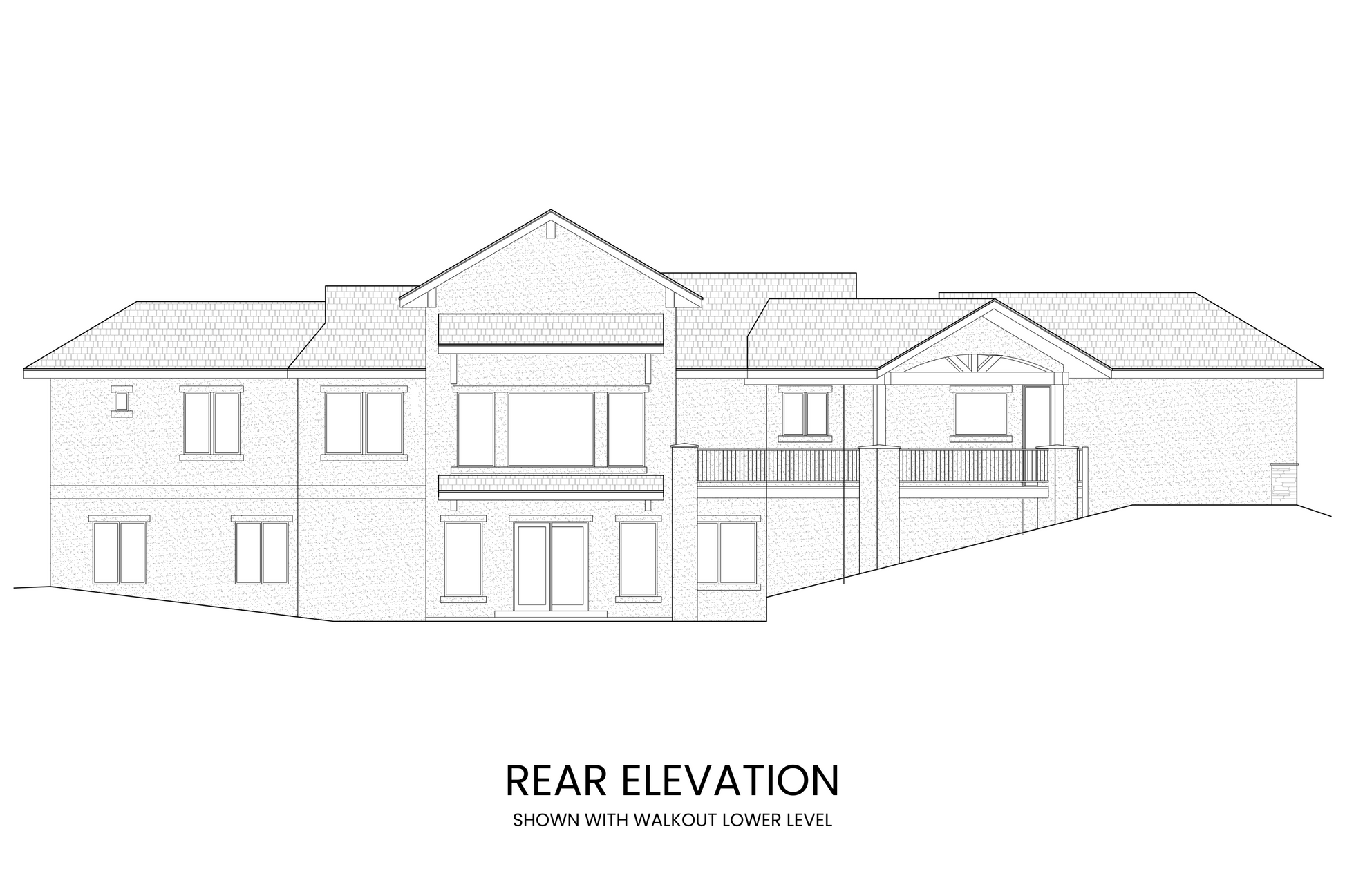 Country-Craftsman-Lodge-Plan-with-Lower-Level-Expansion-Suited-For-Wide-Lots-Rear-Elevation-Rocky-Mountain-Plan-Company-Boreas-Pass