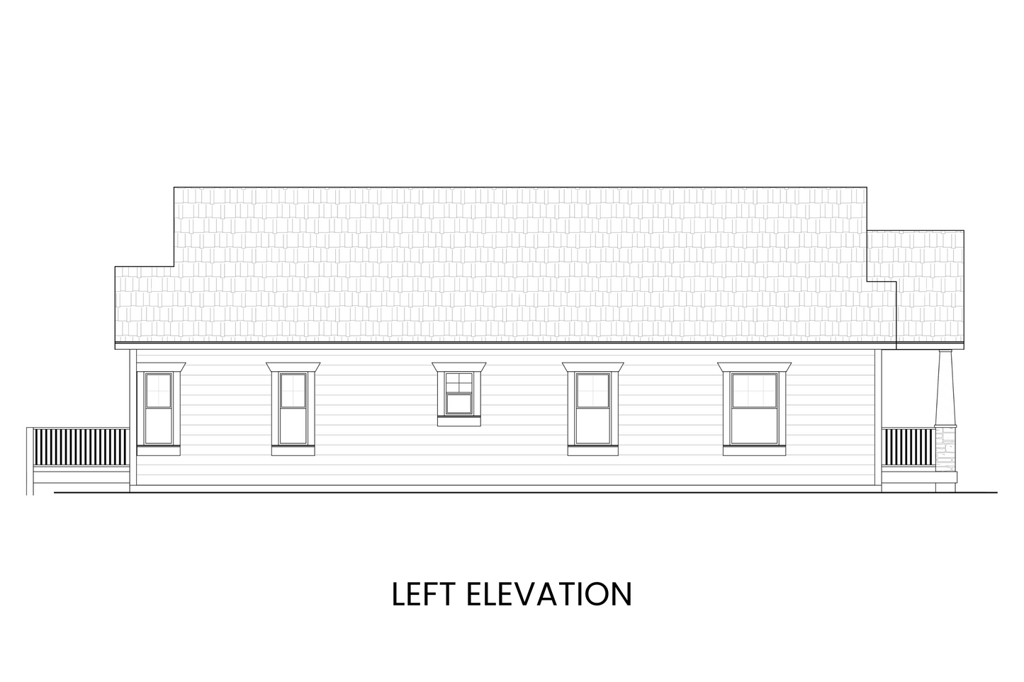 Craftsman-Cabin-Ranch-Plan-with-Three-Bedrooms-Left-Elevation-Imogene-Lake