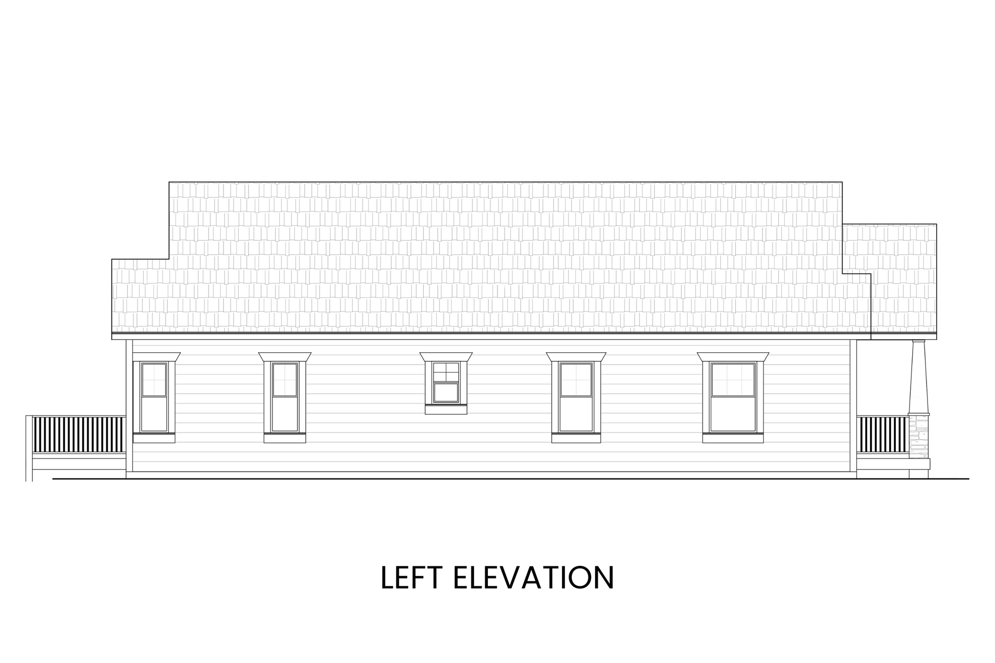 Craftsman-Cabin-Ranch-Plan-with-Three-Bedrooms-Left-Elevation-Imogene-Lake