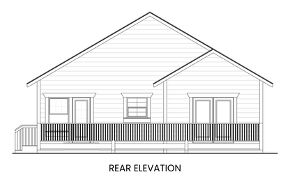 Craftsman-Cabin-Ranch-Plan-with-Three-Bedrooms-Rear-Elevation-Imogene-Lake