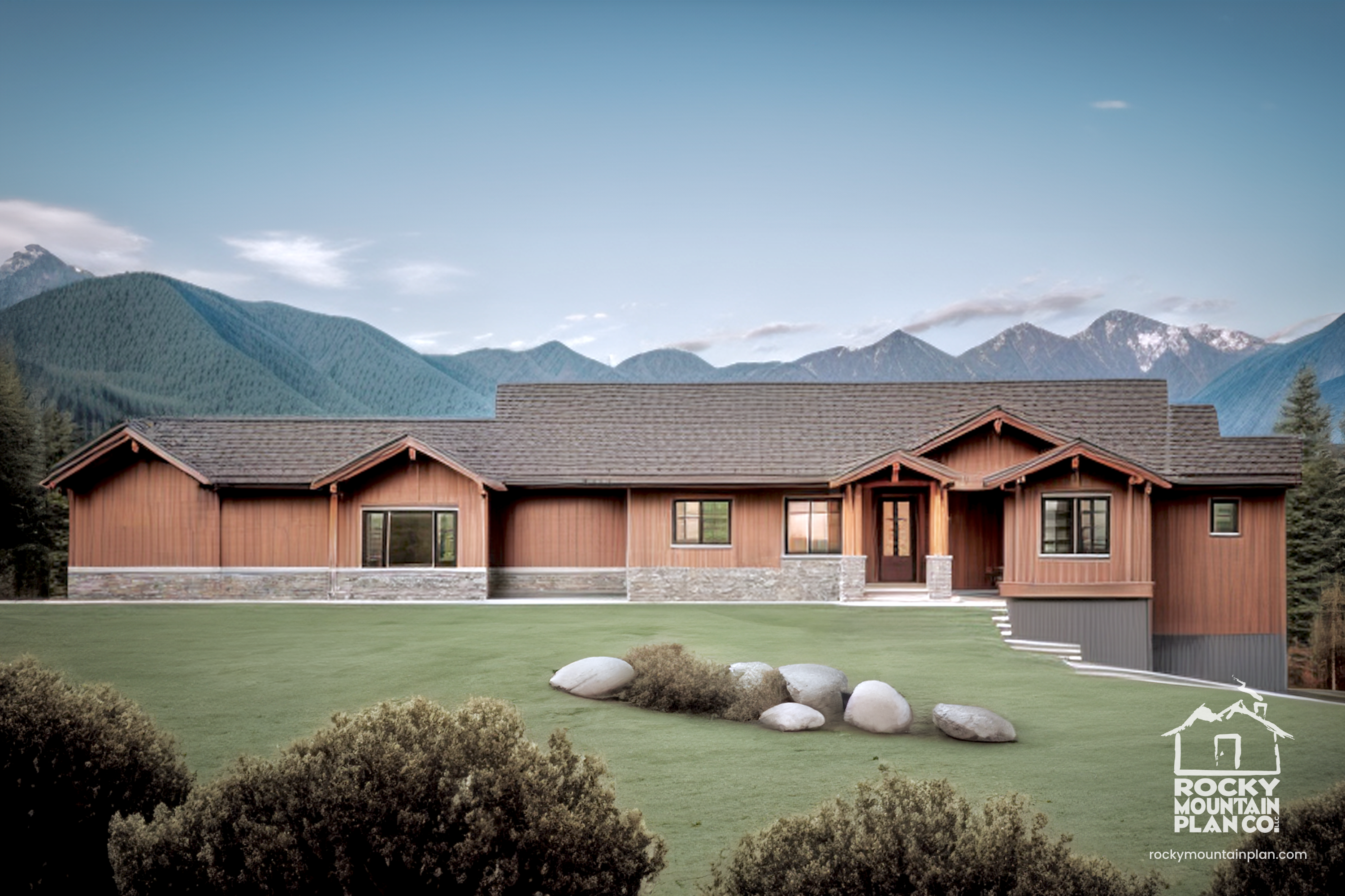 Craftsman-Lodge-with-Six-Bedrooms-for-Acreage-Exterior-Rocky-Mountain-Plan-Company-Box-Elder