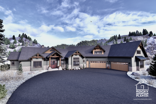 Grand-Mountain-Lodge-Plan-with-Lower-Level-Expansion-Exterior-Rocky-Mountain-Plan-Company-Blizzard-Mountain