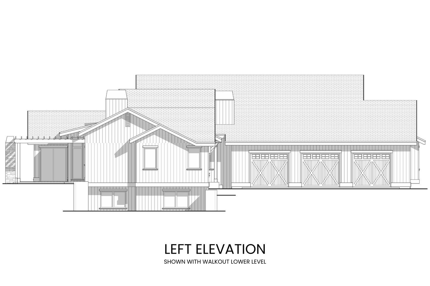 Luxurious-Modern-Farmhouse-Plan-with-RV-Garage-Left-Elevation-Rocky-Mountain-Plan-Company-Prickly-Rose