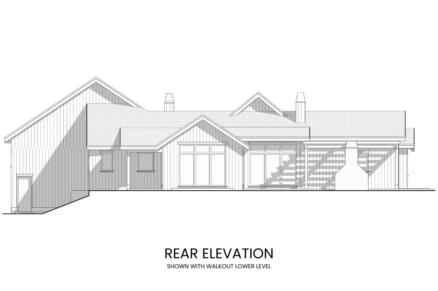 Luxurious-Modern-Farmhouse-Plan-with-RV-Garage-Rear-Elevation-Rocky-Mountain-Plan-Company-Prickly-Rose