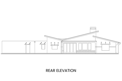 Mid-Century-Modern-Ranch-House-Plan-Rear-Elevation-Rocky-Mountain-Plan-Company-Sunflower