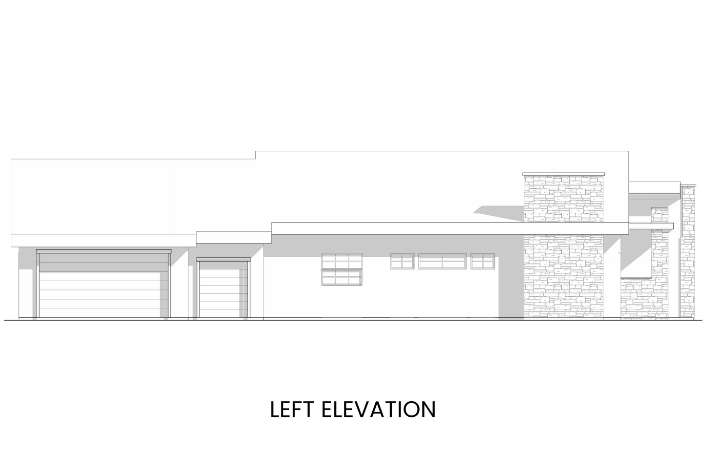 Modern-Courtyard-Ranch-Plan-Left-Elevation-Rocky-Mountain-Plan-Company-Dawn-Redwood