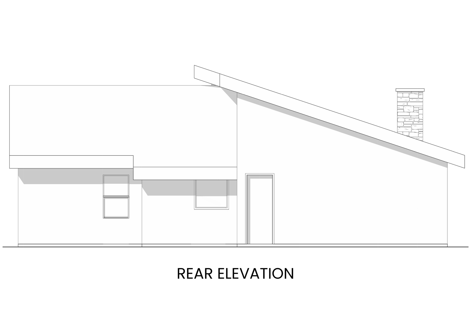 Modern-Courtyard-Ranch-Plan-Rear-Elevation-Rocky-Mountain-Plan-Company-Dawn-Redwood