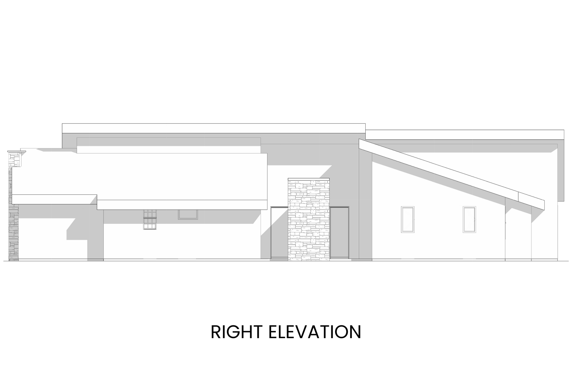 Modern-Courtyard-Ranch-Plan-Right-Elevation-Rocky-Mountain-Plan-Company-Dawn-Redwood