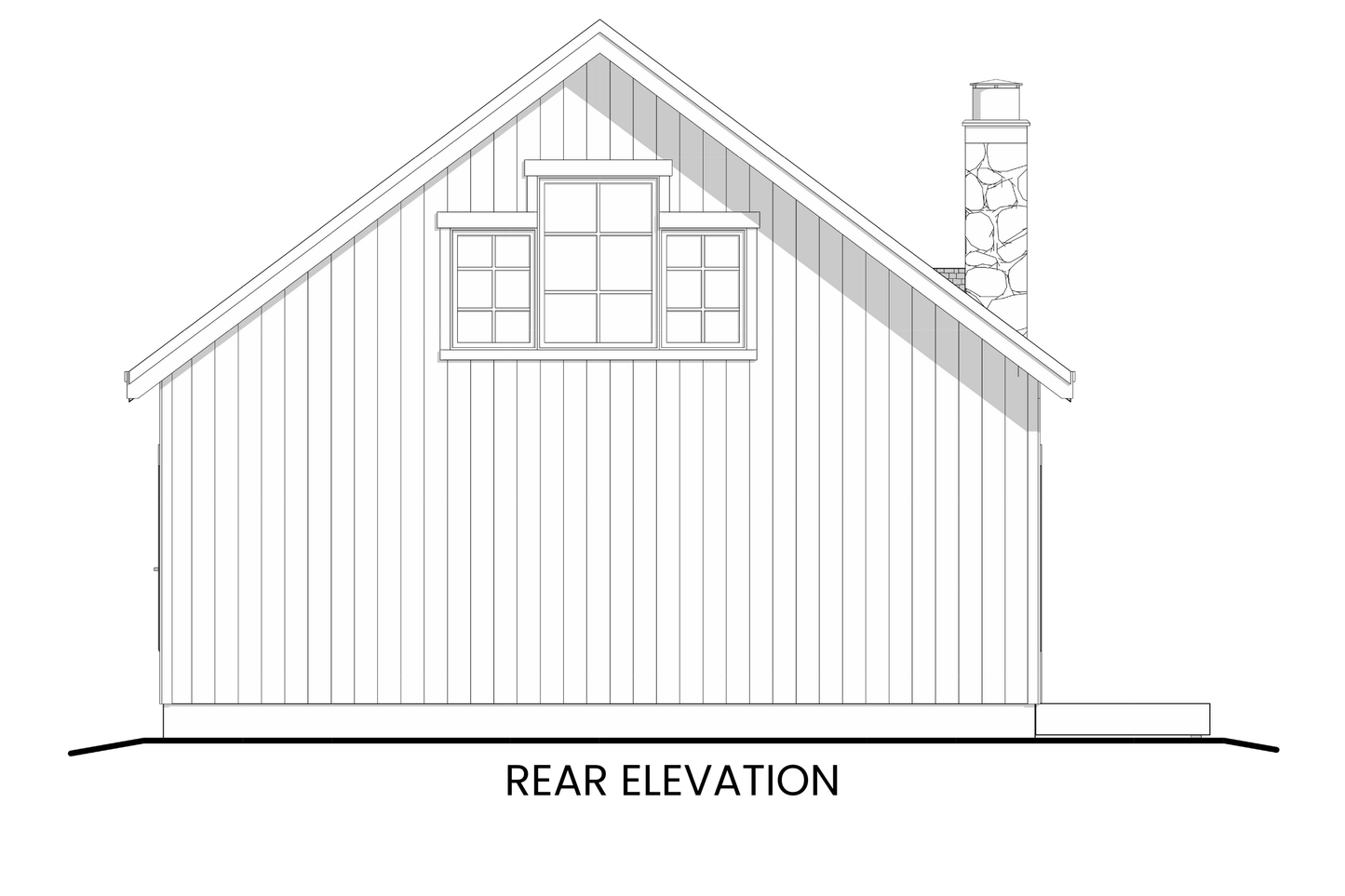 Modern-Farmhouse-ADU-Plan-Rear-Elevation-Rocky-Mountain-Plan-Company-Lark-Bunting