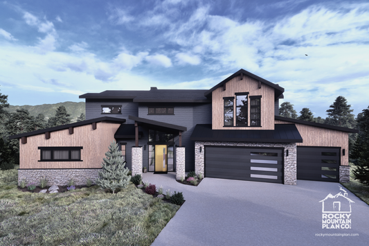 Modern-House-Plan-with-Four-Bedrooms-Exterior-Rocky-Mountain-Plan-Company-Citadel-Peaks