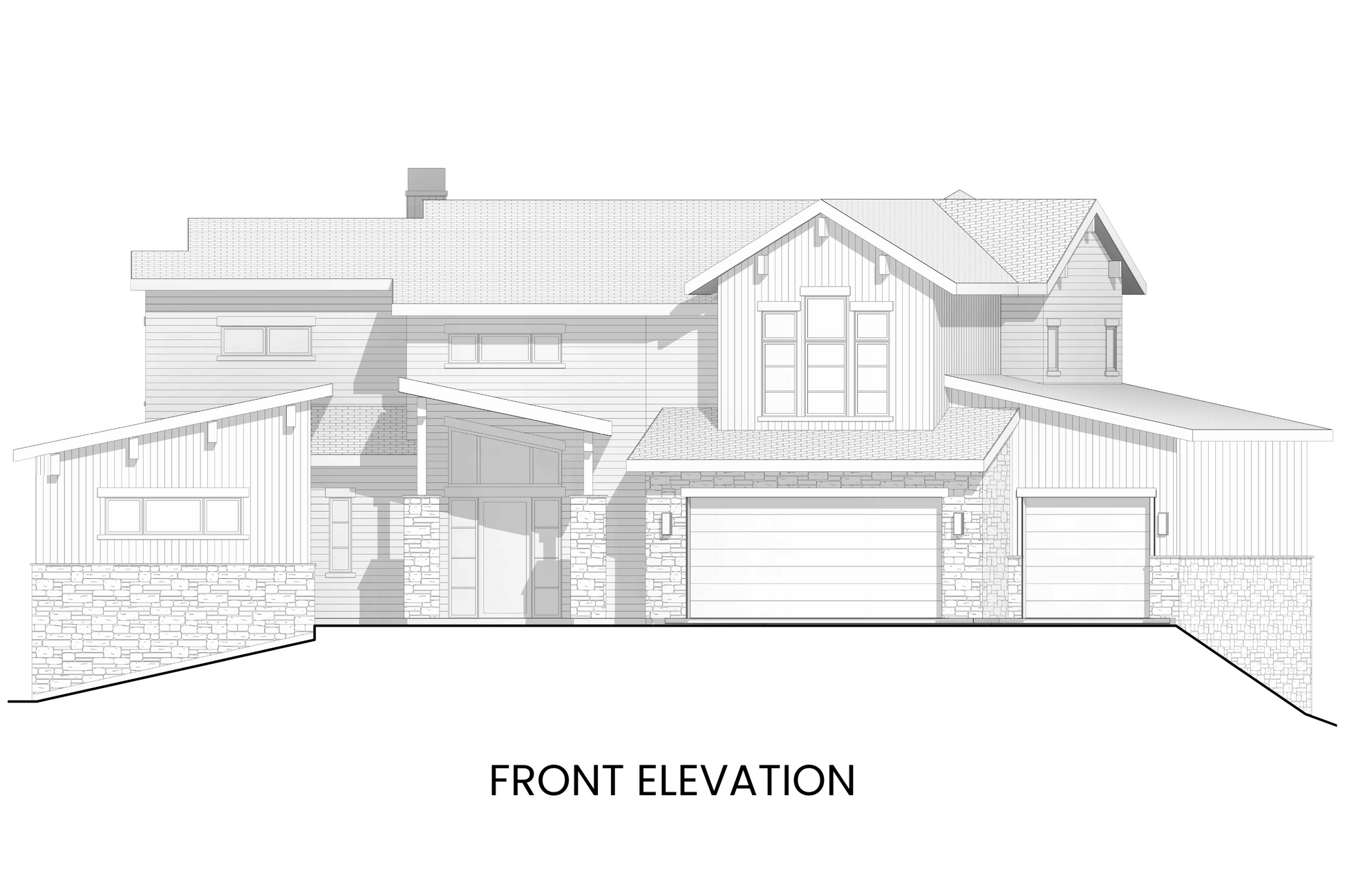 Modern-House-Plan-with-Four-Bedrooms-Front-Elevation-Rocky-Mountain-Plan-Company-Citadel-Peaks