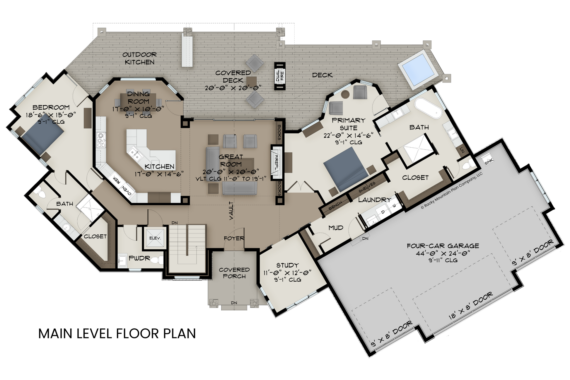 Modern-Lodge-Hillside-House-Plan-Main-Level-Floor-Plan-Rocky-Mountain-Plan-Company-Wolf-Mountain