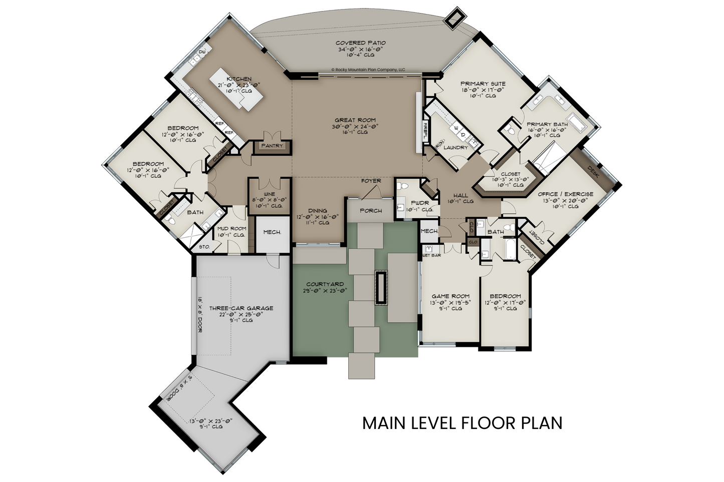 Modern-Minimalist-Ranch-Plan-for-Wide-Sites-Main-Level-Floor-Plan-Rocky-Mountain-Plan-Company-Crescent-Lake