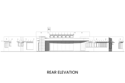 Modern-Minimalist-Ranch-Plan-for-Wide-Sites-Rear-Elevation-Rocky-Mountain-Plan-Company-Crescent-Lake