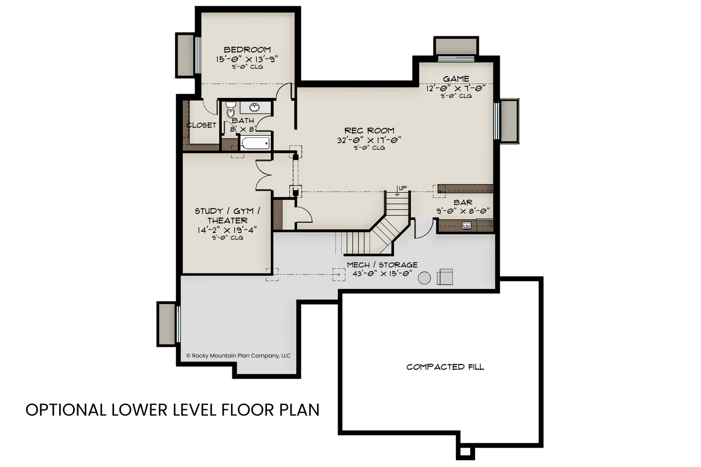 Modern-Ranch-Plan-with-Three-Bedrooms-and-Walkout-Expansion-Lower-Level-Floor-Plan-Rocky-Mountain-Plan-Company-Blue-River