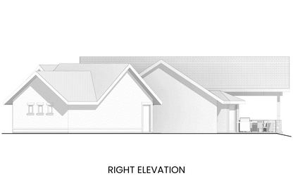 Mountain Lodge House Plan Right Elevation