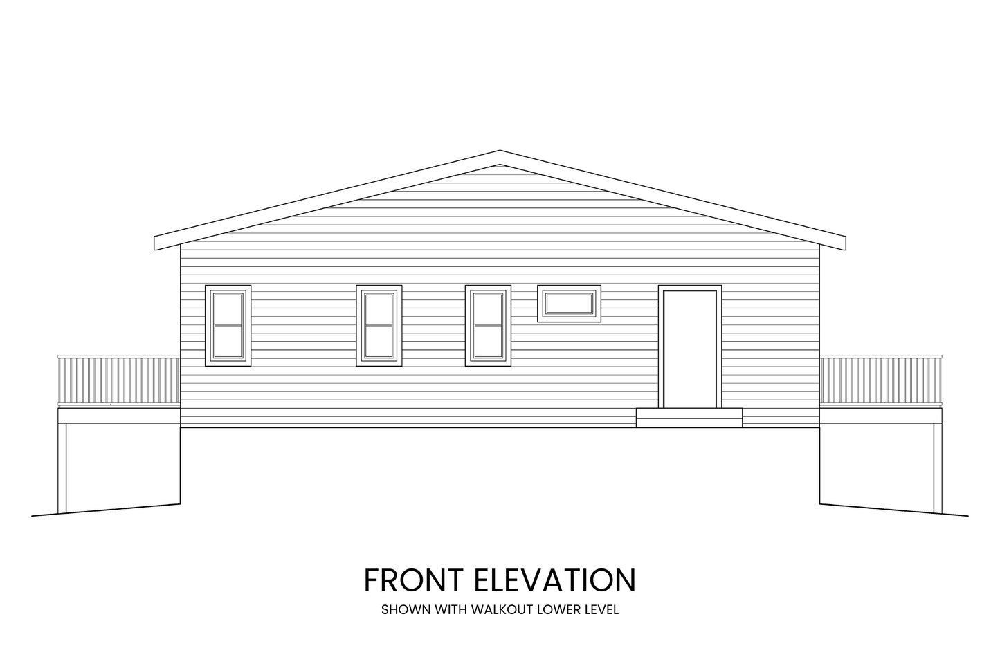 Front elevation of Blue Vervain showcasing the rustic cabin-style exterior with charming architectural details.