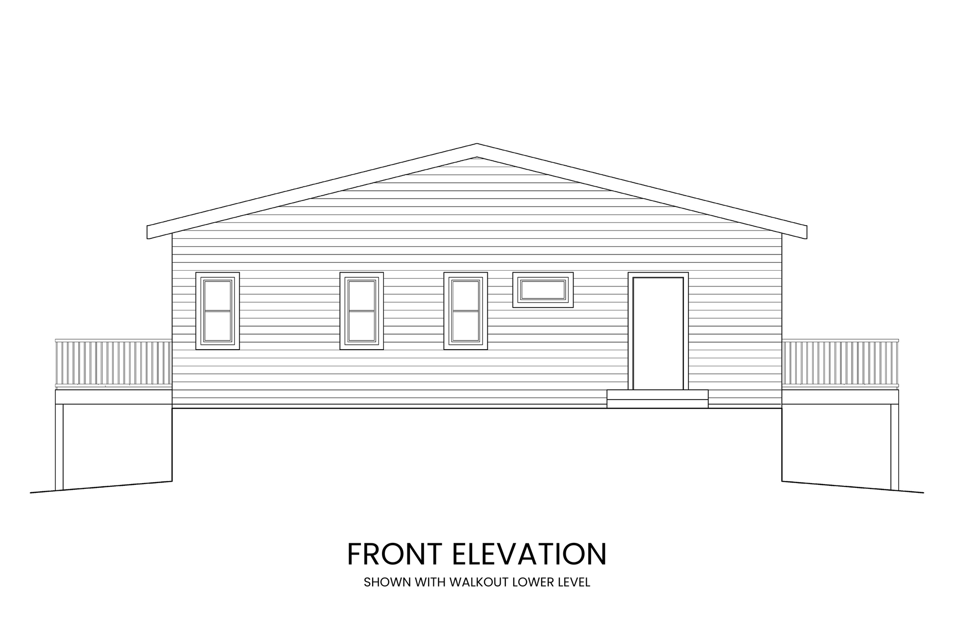 Front elevation of Blue Vervain showcasing the rustic cabin-style exterior with charming architectural details.