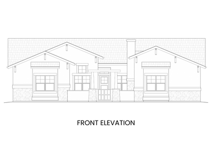 Front elevation of Annette Lake showcasing the welcoming courtyard entrance and classic Craftsman architectural features.