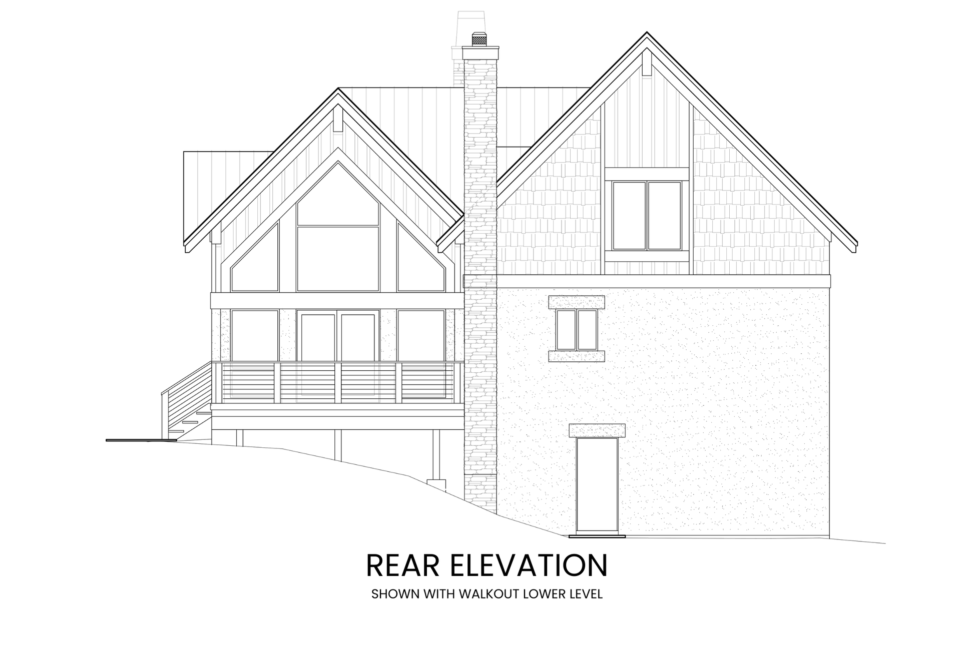 Three-Bedroom-Mountain-Chalet-Vacation-Plan-Rear-Elevation-Rocky-Mountain-Plan-Company-Alpine-Sorrel