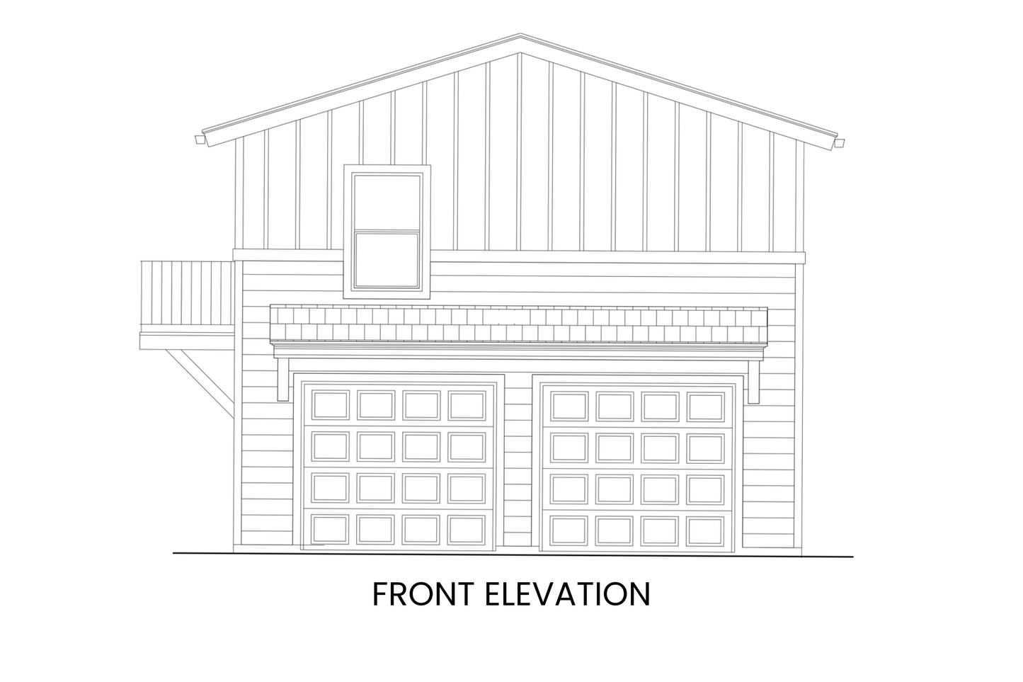 Two-Bedroom-Carriage-House-Plan-Garage-Level-Front-Elevation-Rocky-Mountain-Plan-Company-Dandelion