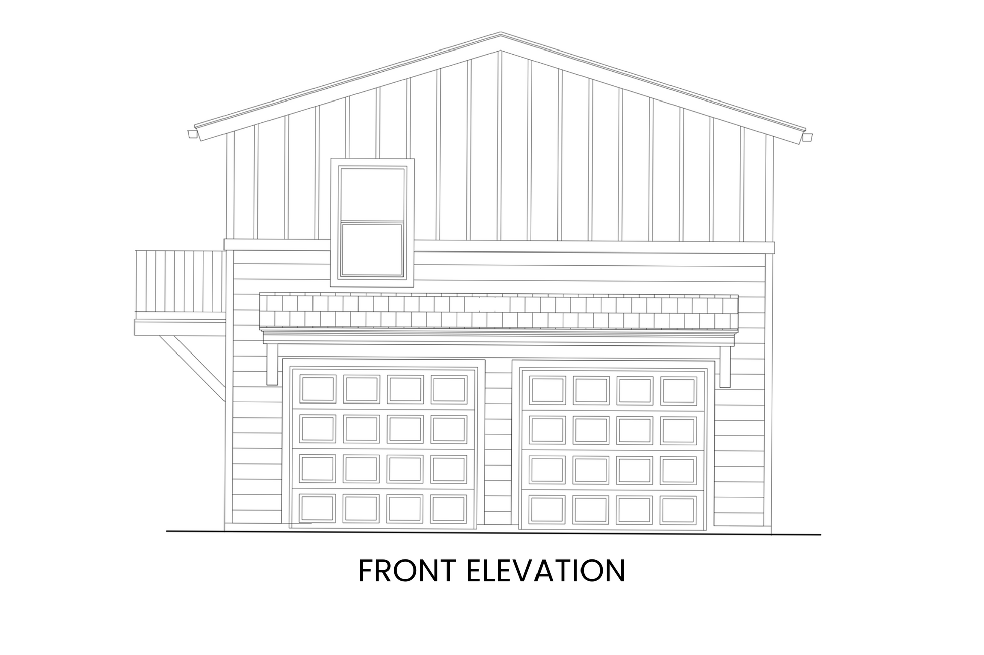 Two-Bedroom-Carriage-House-Plan-Garage-Level-Front-Elevation-Rocky-Mountain-Plan-Company-Dandelion