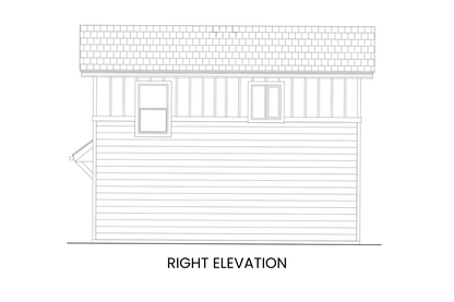 Two-Bedroom-Carriage-House-Plan-Garage-Level-Right-Elevation-Rocky-Mountain-Plan-Company-Dandelion