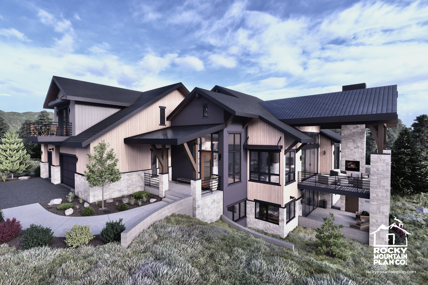 Ultimate-Vacation-Lodge-Plan-with-Guest-Suites-Exterior-Rocky-Mountain-Plan-Company-Meadow-Creek