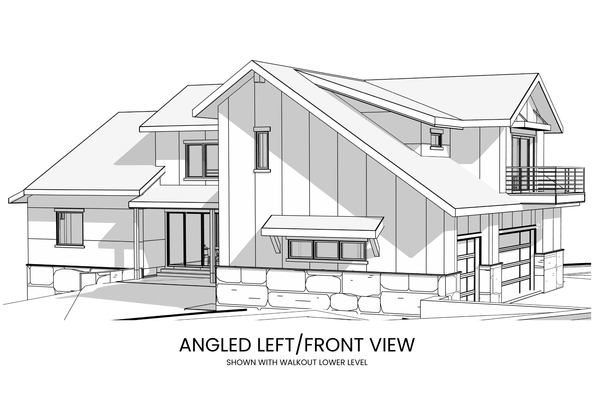 Ultimate-Vacation-Lodge-Plan-with-Guest-Suites-Left-Front-View-Rocky-Mountain-Plan-Company-Meadow-Creek